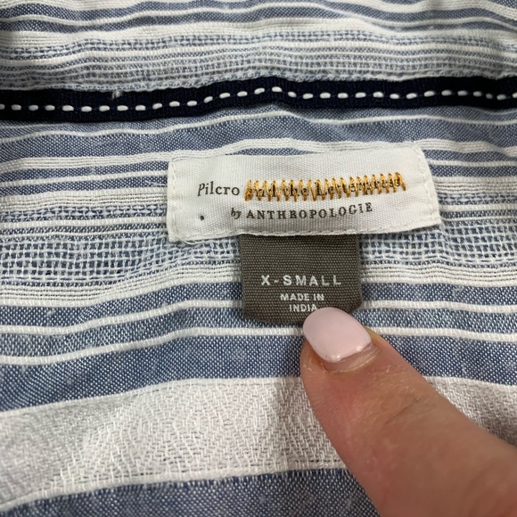 Anthropologie Pilcro & The Letterpress Embroidered Button Front Shirt - Picture 7 of 13